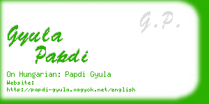 gyula papdi business card